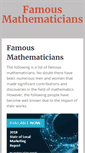 Mobile Screenshot of famousmathematicians.org