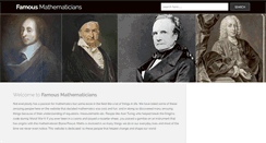 Desktop Screenshot of famousmathematicians.com